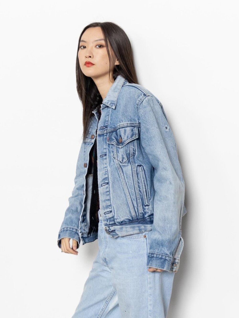 LEVI'S DENIM JACKET Vintage Jean Trucker Oversize / Small Medium